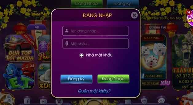 đăng nhập Choangvip