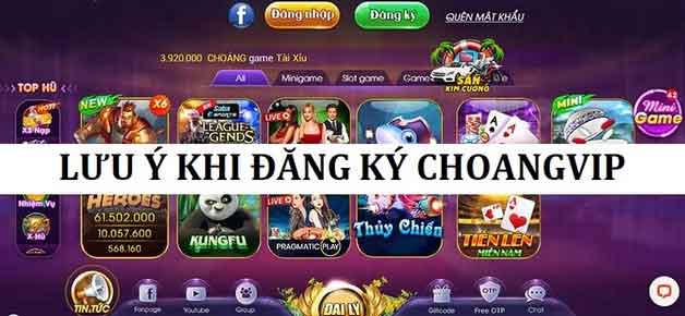 Lưu ý khi đăng ký tài khoản tại cổng game